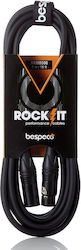 Bespeco XLR Cable XLR Male - XLR Female Black 5m RKMB500
