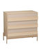 Kommode Schlafzimmer Holzschatten Cappucino mit 3 Schubladen Kommode Sonoma Latte 80x40x80cm