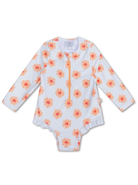 Swim Essentials Costum de baie pentru copii Costum întreg cu mânecă lungă Alb