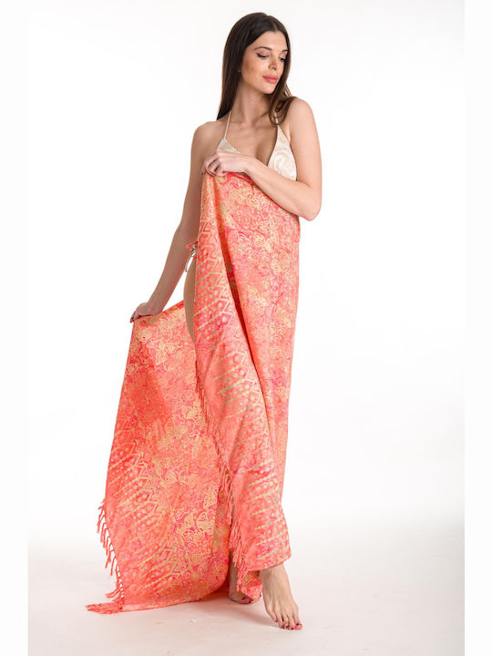 Pareo with Print Print CORAL