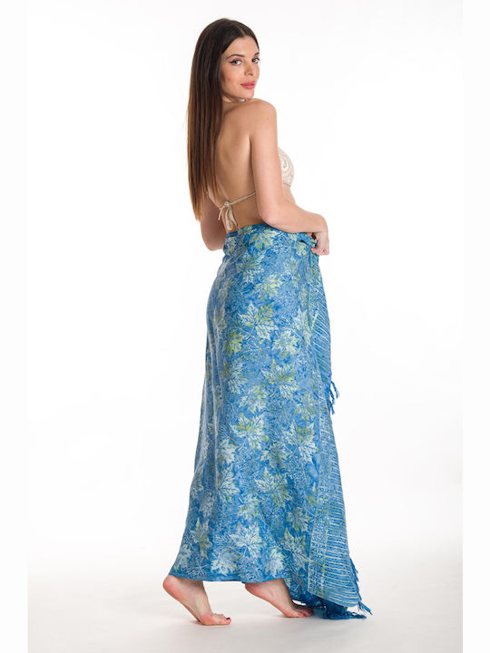 Pareo with Print Print Blue