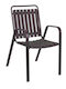 Gartenstühle Metallisch Braun 51.5x63x42.5cm