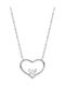 Foryou Women's Necklace Amour Silver 925 White Crystal B19250