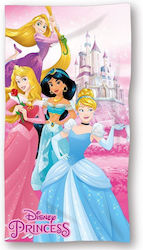 Prosoape de plajă Disney Home Princess, uscare rapidă, 30x70x140, roz, 100% microfibră