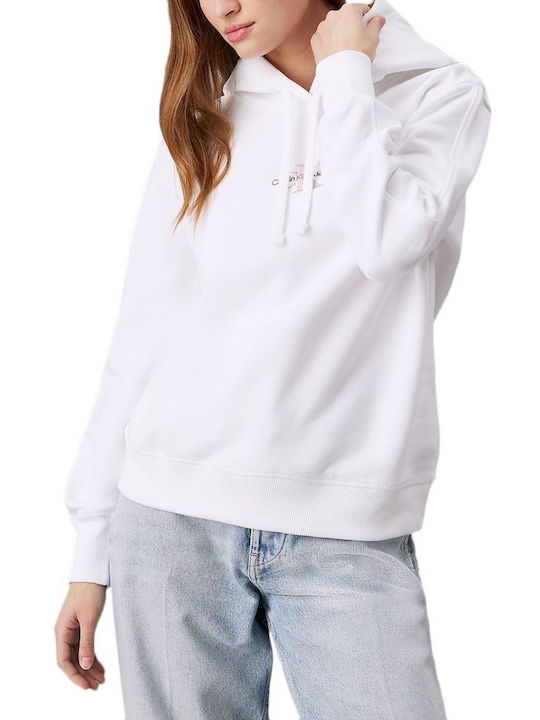 Calvin Klein Women's Hooded Sweatshirt WHITE