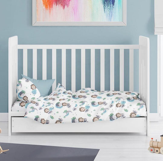 Dimcol Baby Bettlaken Bebe Löwe Grün 120x160cm