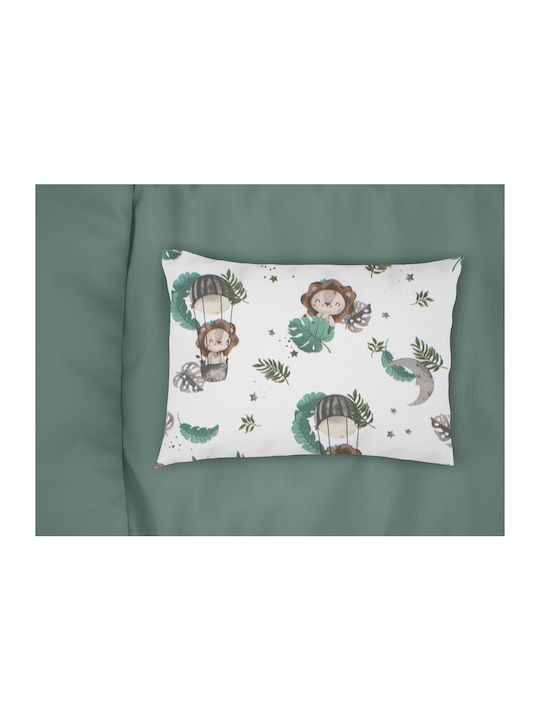 Baby Pillowcase Bebe Lion 534 35x45 Green 100% ...