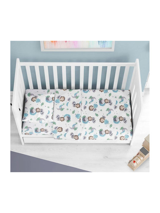 Baby Pillowcase Bebe Lion 534 35x45 Green 100% Cotton