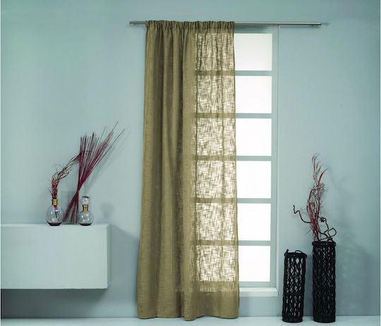 Easy Home Vorhang mit Bleistiftfalten Rope Beige 140x270cm
