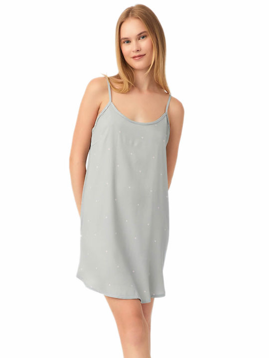 Minerva Sommer Damen Nachthemd Gray