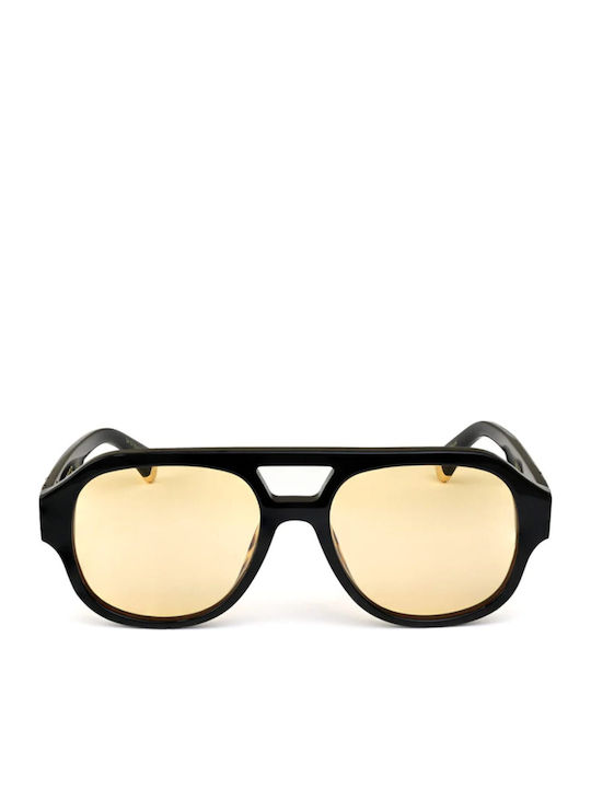 Oscar & Frank Le Style Sunglasses Μαύρα with Acetate Frame & Yellow Lens