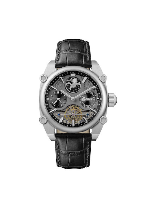 Ingersoll Watch Automatic with Black Leather Strap