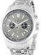 Jacques Lemans Liverpool Men's Watch 44mm Chronograph Battery with Silver Metal Bracelet