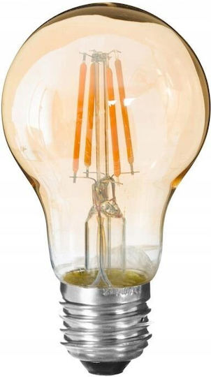 Λάμπα LED 2W 108mm για Ντουί E27 και Σχήμα A60 Πορτοκαλί