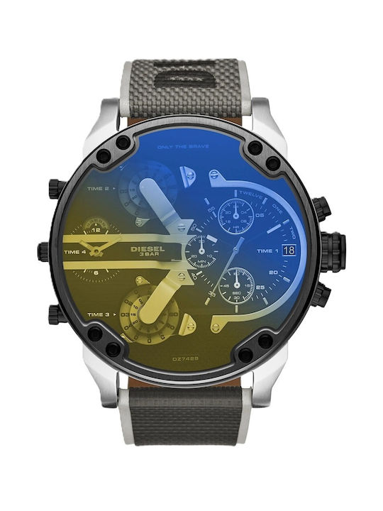 Diesel Mr Daddy 2.0 Watch Battery with Gray Fabric Strap