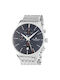 Jacques Lemans London Uhr Chronograph Batterie mit Silber Metallarmband