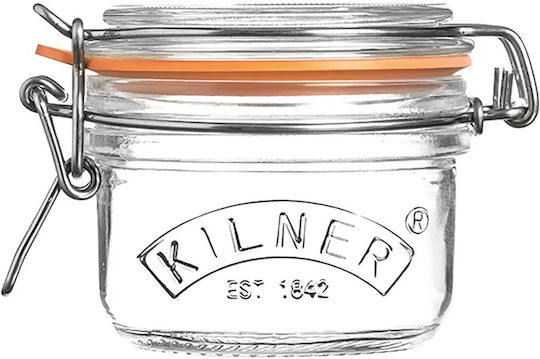 KIlner Vase Allgemeine Verwendung mit luftdichtem Deckel Glas Transparent 125ml
