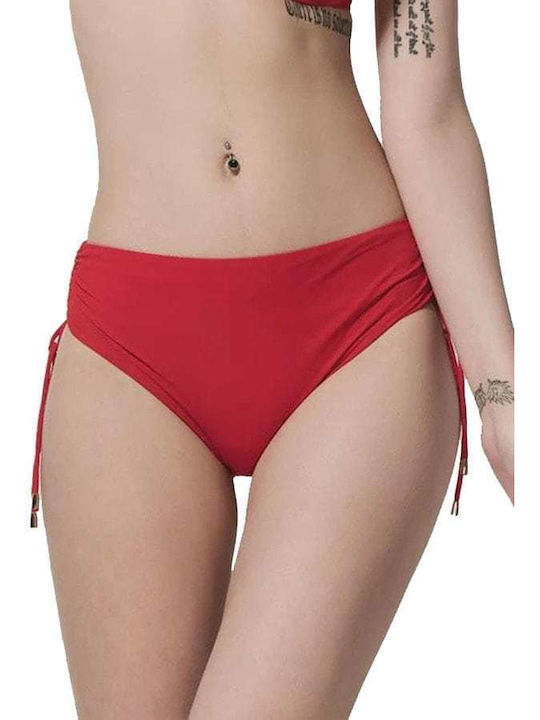 Luna Sense Bikini Slip Ψηλόμεσο Κόκκινο