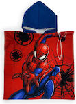 Πόντσο Θαλάσσης Quick Dry Marvel Spider-man 25 50x100 Red 100% Microfiber
