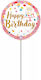 10" Mini Shape Balloon Pink Birthday