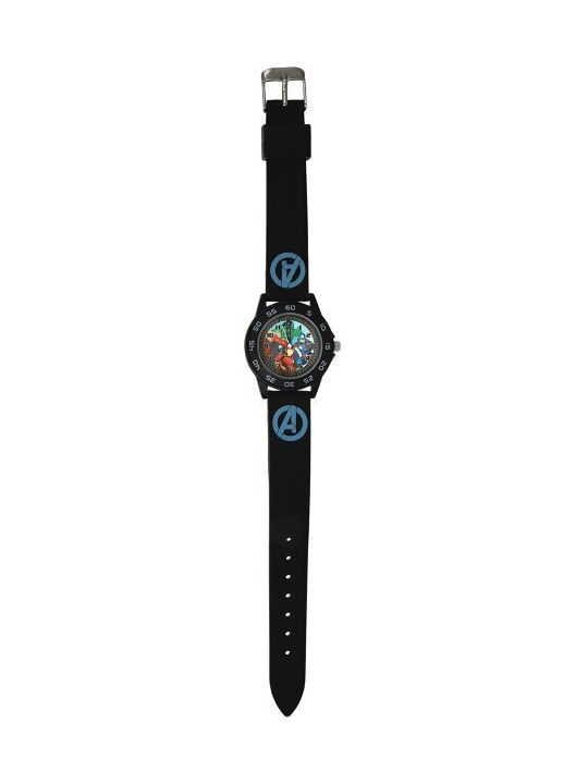 Disney Kinderuhr mit Kautschuk/Plastik Armband Schwarz