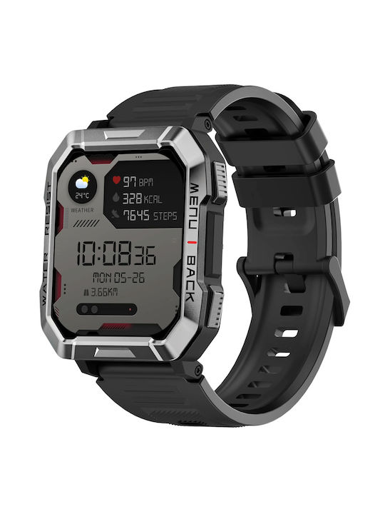 BlackView W60 Smartwatch με Παλμογράφο (Μαύρο)