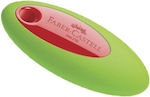 Faber-Castell Eraser for Pencil and Pen Οβάλ με Πλαστική Λαβή 1pcs Green