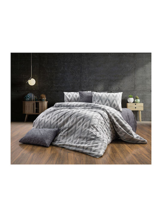 Dimcol Duvet Cover Queen 220x240 Grey