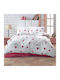 Dimcol Παπλωματοθήκη Υπέρδιπλη 220x240 White-red