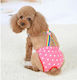 Hundewindel Polka Dot Blau mit Riemen Rückseite 31cm
