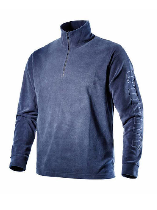 Long Sleeve Athletic Blouse Blue
