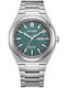 Citizen Herrenuhr 40mm Chronograph Batterie mit Silber Metallarmband
