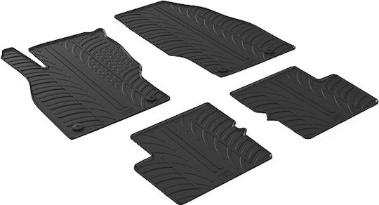 Auto Gs Set of Front and Rear Mats 4pcs for Opel Corsa 2014+ Black