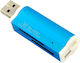 Card Reader USB 2.0 για SD/microSD/MemoryStick/CompactFlash/xD Μπλε