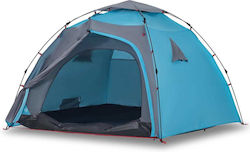 vidaXL Automatic Camping Tent Igloo Blue 3 Seasons for 4 People 326x260x175cm