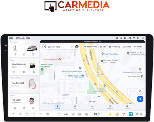 Carmedia Ecran tactil 13" pentru Tabloul de bord al mașinii BMW X1 cu /B/l/u/e/t/o/o/t/h/U/S/B/A/U/X/W/i/F/i/G/P/S/D/V/D/