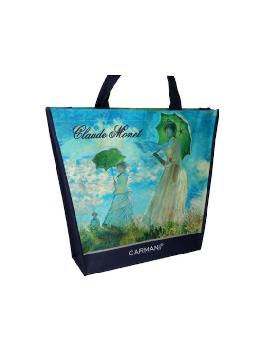 Carmani Πλαστική Τσάντα για Ψώνια σε Μπλε χρώμα
