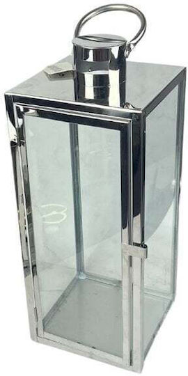 Kersten Metallic Lantern Silver 28x28x57cm