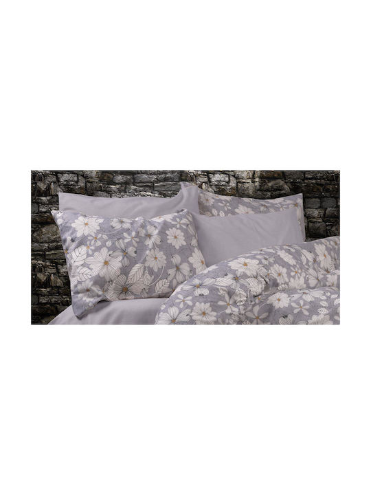 Dimcol Μαξιλαροθήκη με Φάσα Grey 426 50x70εκ.