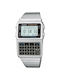 Casio Databank Digital Uhr Batterie mit Silber Metallarmband
