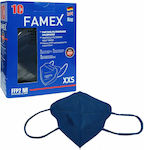 Famex Protective Mask FFP2 XXS Kids Navy Blue 253504 10pcs