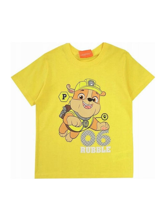 Paw Patrol Kinderhemd Kurzarm Gelb Trümmer