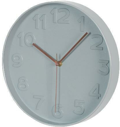 Wall Clock Plastic Grey Ø30.5cm
