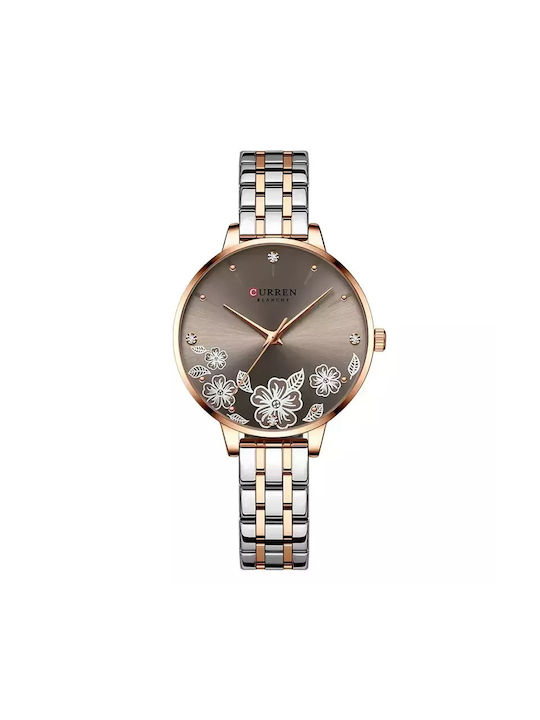 Curren 9068 Watch with Metal Bracelet Rose Gold...