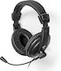 Nedis Over Ear Multimedia Ακουστικά με μικρόφωνο και σύνδεση 3.5mm Jack CHST210BK