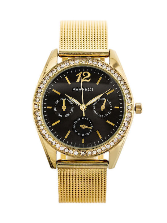 Perfect Watch with Gold Metal Bracelet