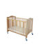 Evinoks Brown Baby Crib with Mattress