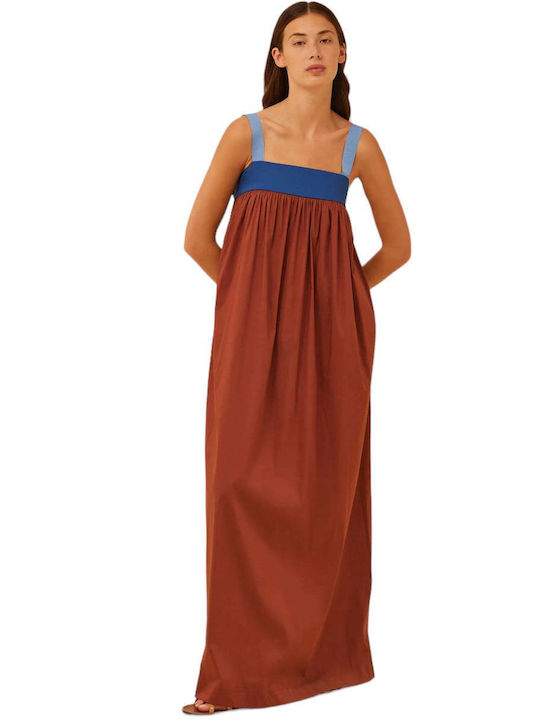 Semicouture Maxi Φόρεμα Δίχρωμη