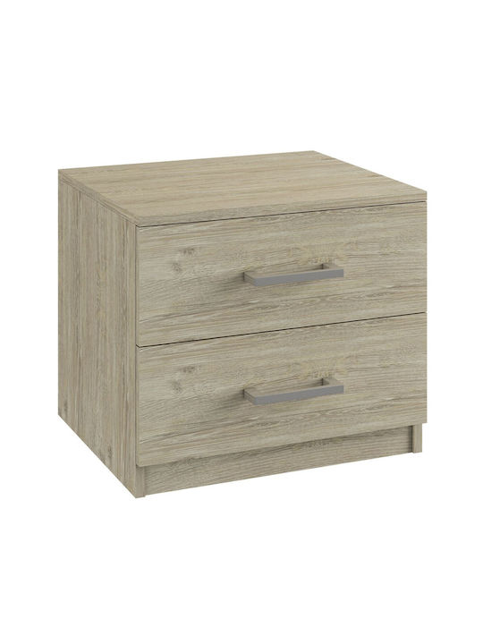 Κομοδίνο Devon Ξύλινο Μπεζ 48x40x41cm