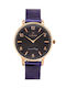 G.Rossi Women's Watch with Purple Metal Bracelet
